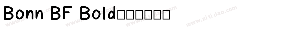 Bonn BF Bold字体转换
